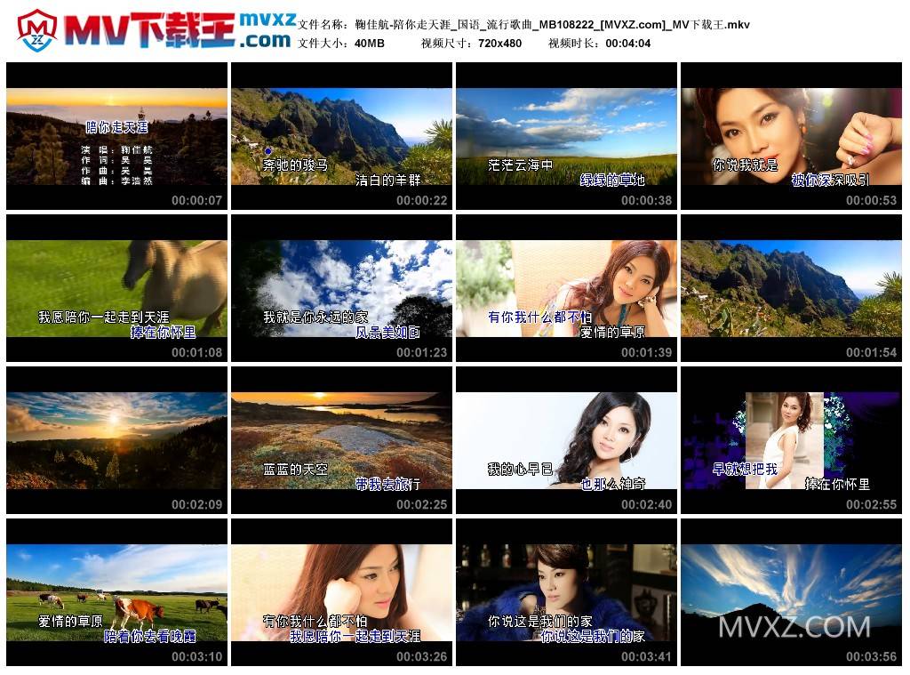 鞠佳航-陪你走天涯_国语_流行歌曲_MB108222